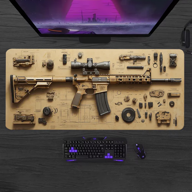 Gaming Accessories Table - Alfombrilla de Ratón para Juegos, Desmontable,