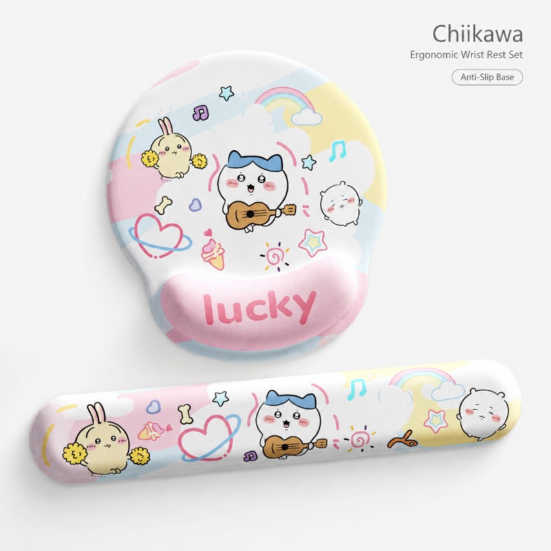 Wrist Rest Ergonomic - Alfombrilla de ratón ergonómica Chiikawa con