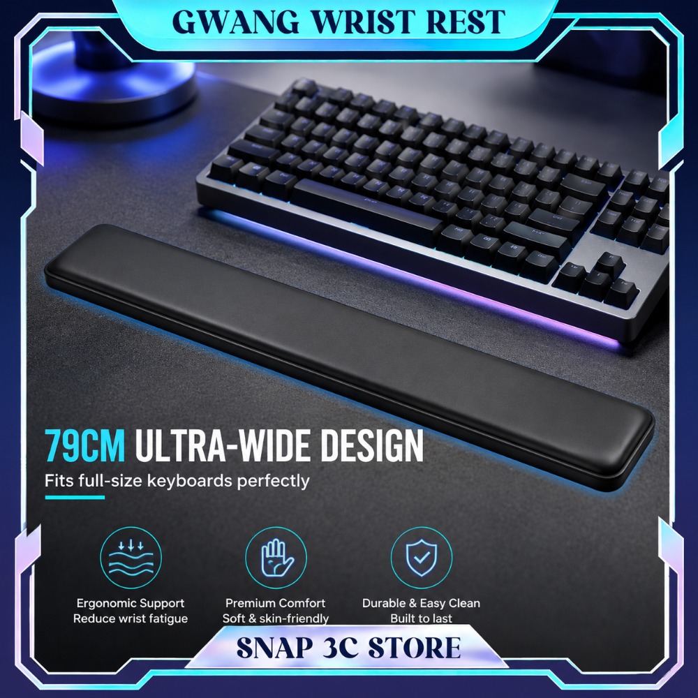 Wrist Rest Ergonomic - Reposamuñecas de Cuero Premium GWANG, Soporte