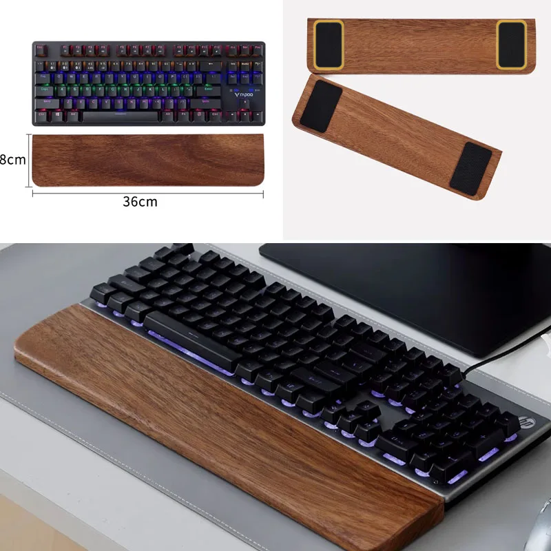 Teclado de madera maciza, repo - Wrist Rest Ergonomic reseña y precio