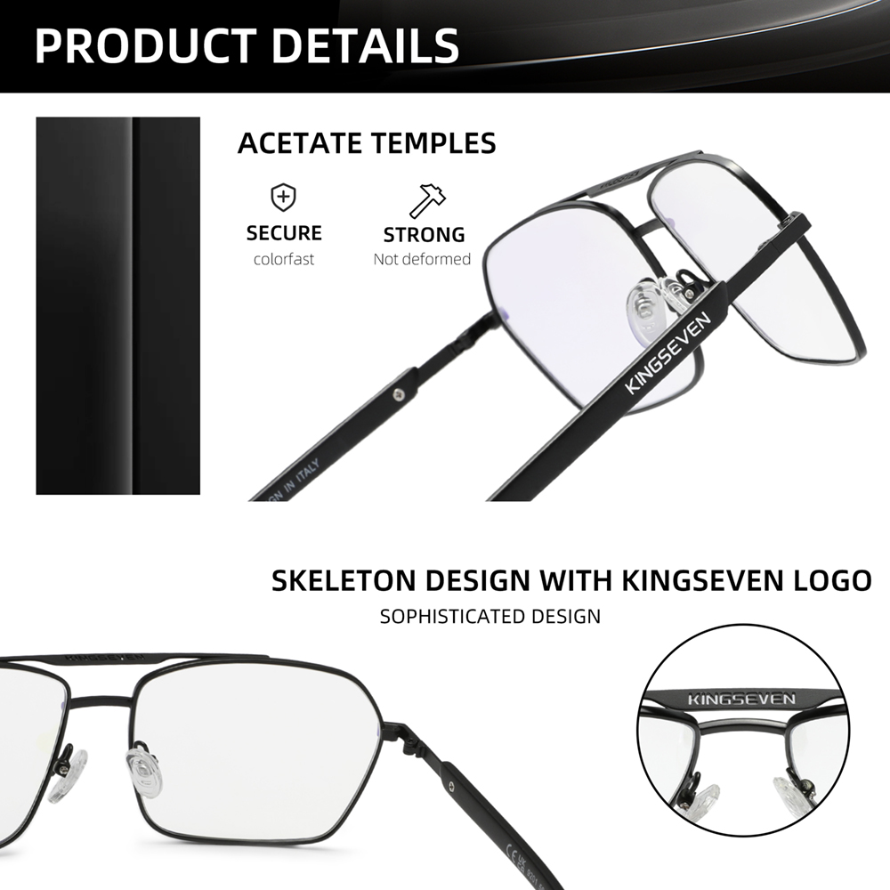 KINGSEVEN-gafas rectangulares  - Gaming Accessories Men reseña y precio