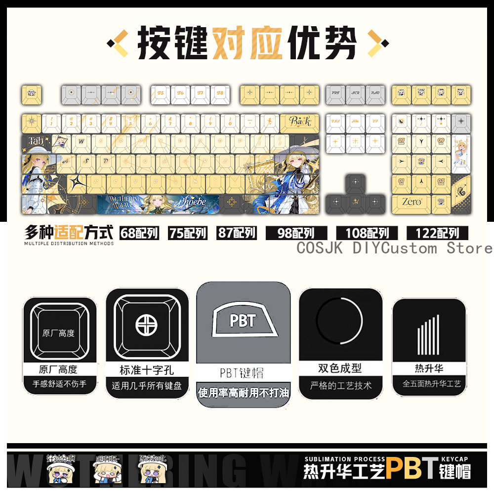 122 Teclas Anime Phoebe Wuther - Gaming Accessories Gamestop reseña y precio